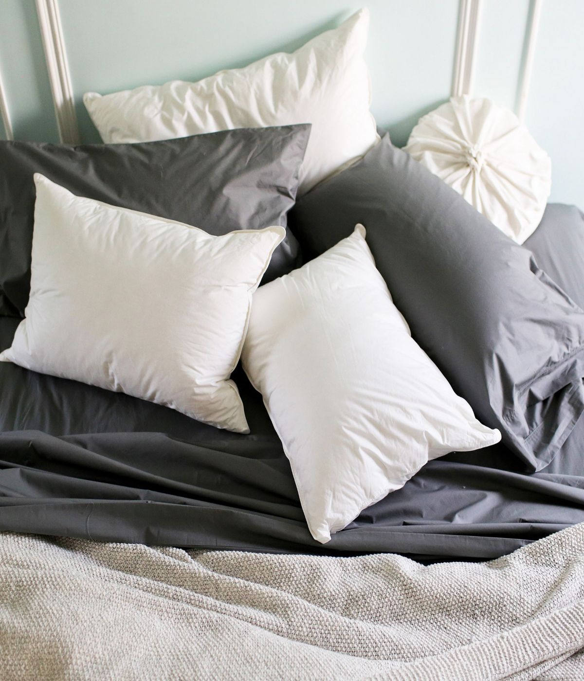 Charisma Luxe Down Medium Firm Pillow 2 Pack White Medium Firm