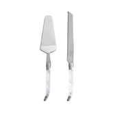 Connoisseur Laguiole 2-Piece Cake and Pie Server Set With Pearl White Handles