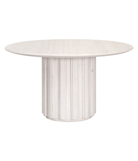 Roma 54" Round Dining Table White Wash