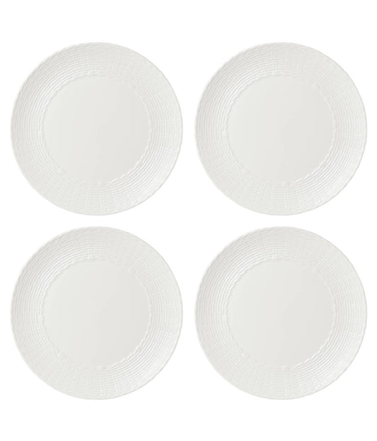 Wicker Creek Dinner Plates Set of 4 White