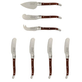 7 Piece Laguiole Pakkawood Cheese Set