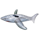 Inflatable Gray Ride-on Shark Swimming Pool Float  72-Inch