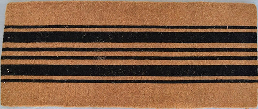 Black & Natural Stripes Doormat