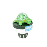 Turtle Floating Swimming Pool Chlorine Dispenser - 7.5" - Green and Black