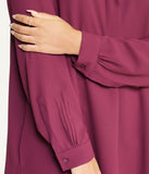 Long Sleeve Pop-Over Tunic With Covered Placket