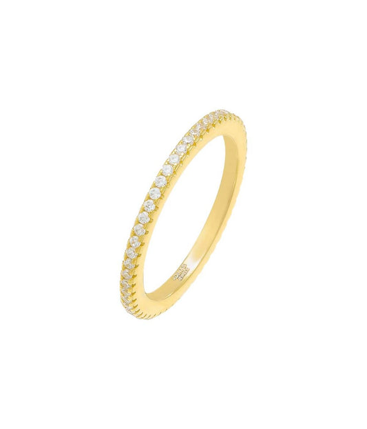 Micro Pave Eternity Band Gold