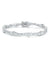 Rhodium Plated Clear Cubic Zirconia Tennis Bracelet