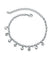Rhodium Plated Cubic Zirconia Adjustable Heart Bracelet