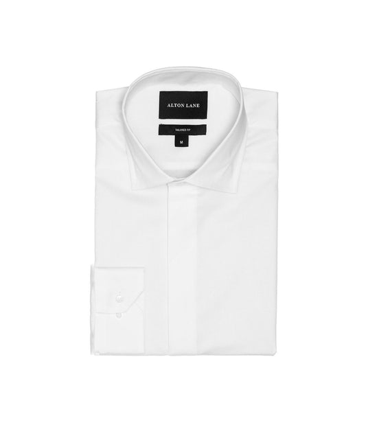 Mercantile Performance Tuxedo Shirt White Pique