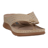 Women's Amari Nude Flower Thong Flat Comfort Sandals