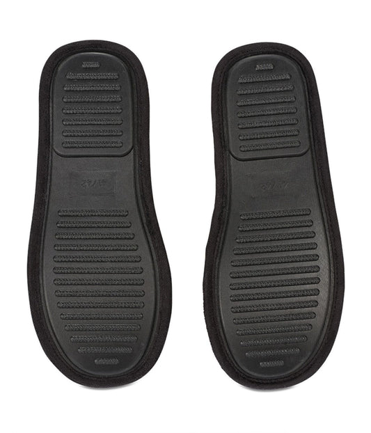 Men's Glen Plaid Plush Slippers Black