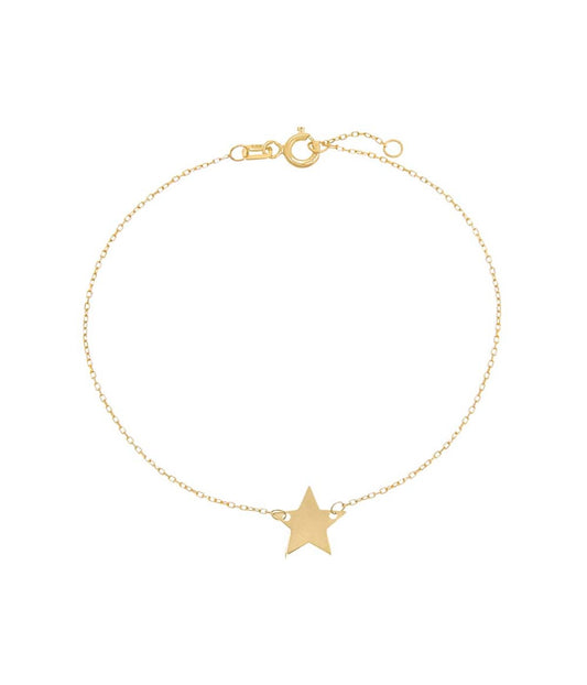 Solid Mini Star Bracelet 14K Gold