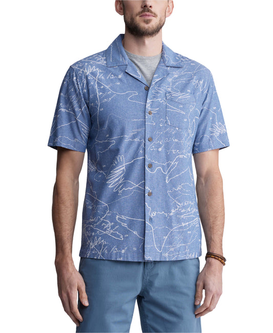 Sirvan Men's Short Sleeve Cuban Shirt