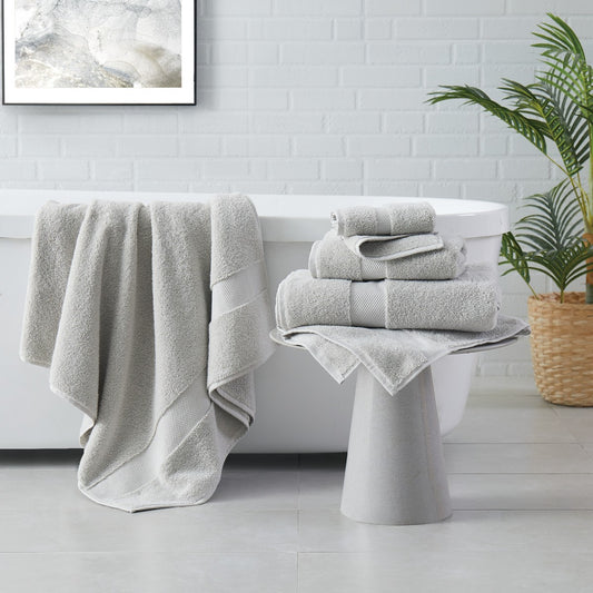 Luxury Turkish Cotton Towel 6 Piece Set Grey