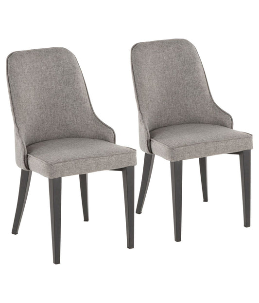Nueva Chair - Set of 2 Black & Grey