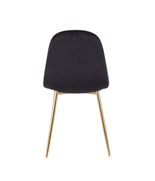 Pebble Chair - Set of 2 Gold & Black