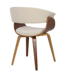 Vintage Mod Chair Walnut & Cream