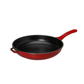 Cast Iron Fry Pan With Cast Iron Handle, 10.5-Inch, Red