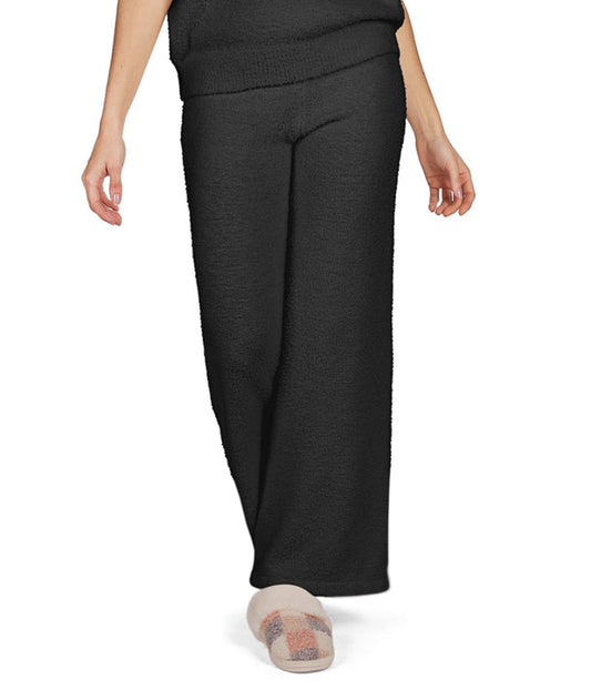 Women's Cozy Knit Ultra-Soft Solid Lounge Pants Black