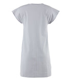 Women's Ultra-Soft Floral Lace Embroidered V-Neck Nightshirt Pearl Blue