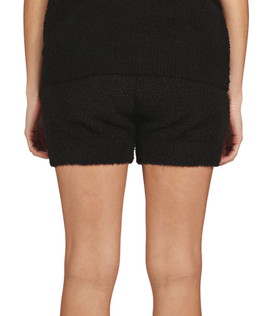 Women's Ultra Soft Cozy Knit Lounge Shorts Black