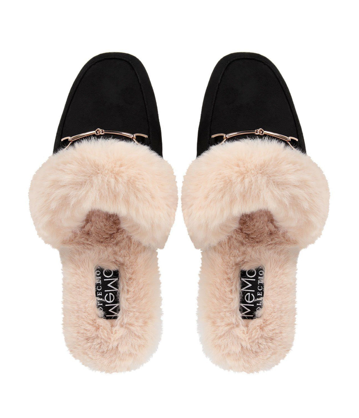 Women's The Brixton Mule Faux-Fur Lined Loafer Slippers Black