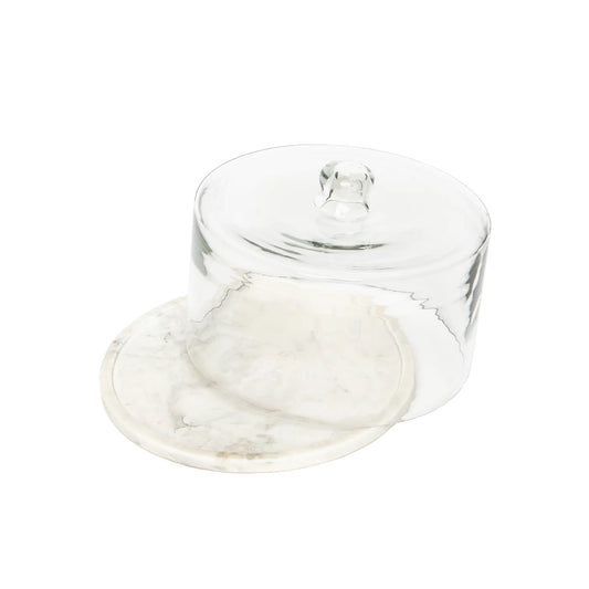 Glass Dome Marble Plate