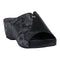 Women's Dacia Black Snake-Skin Wedge Sandals