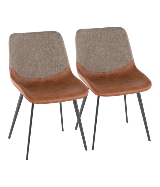 Outlaw Two-Tone Chair - Set of 2 Black & Brown