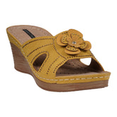 Women's Fiora Yellow Floral Wedge Sandals