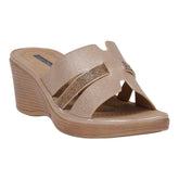 Women's Frances Gold Embellished Wedge Sandals