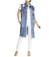 Sleeveless Denim Shirt Dress