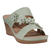 Women's Halia Sage Floral Wedge Sandals