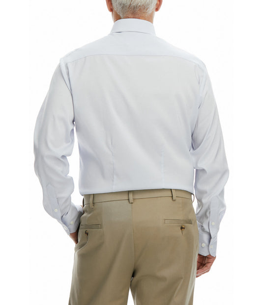J.M. Haggar Performance Men's Long Sleeve Classic Fit Button Down Dress Shirt 4 Gray Solid