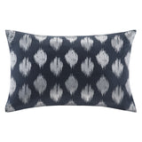 Nadia Dot Embroidered Oblong Pillow Navy