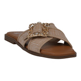 Women's Ivy Natural Woven Flat Sandals