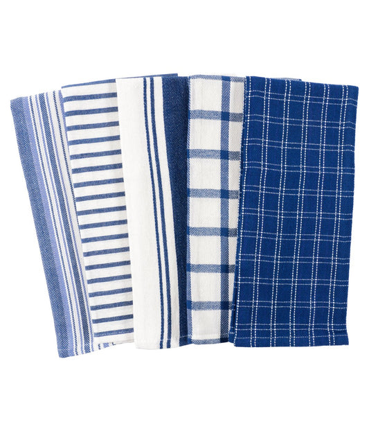 Assorted Flat Kitchen Towels Blue