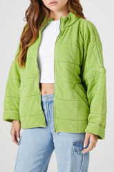 Quilted Zip-Up Jacket