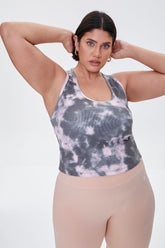 Plus Size Active Tie-Dye Tank Top