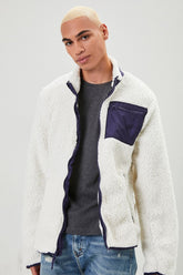Faux Shearling Zip-Up Jacket