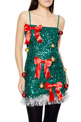 Sequin Christmas Tree Dress