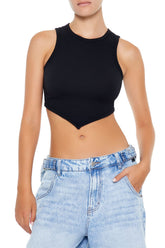 Seamless Ribbed V-Hem Tank Top