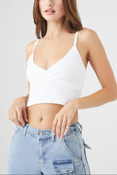 Seamless Surplice Cropped Cami
