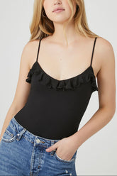 Ruffle-Trim Cami Bodysuit