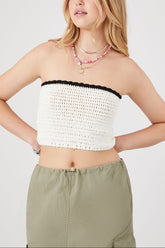 Sweater-Knit Cropped Tube Top