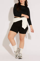 Plus Size Cotton Biker Shorts