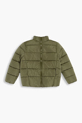 Girls Funnel Neck Puffer Jacket (Kids)