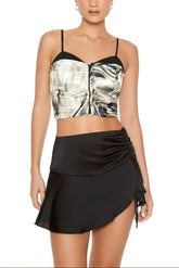 Abstract Print Combo Cropped Cami