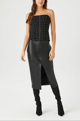 Rhinestone Corset Tube Top