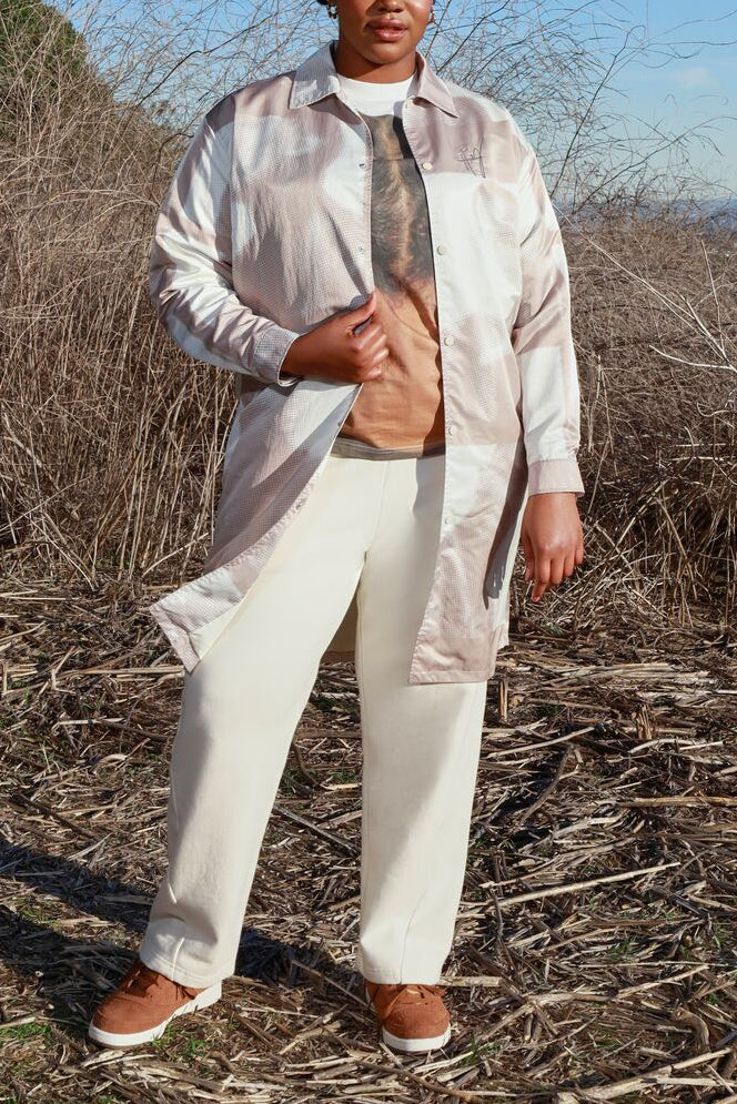 Unisex Henry R Jones II Jacket in Taupe-Cream-Swatch | Size: Xs by Bonton Unisex Henry R Jones II Jacket in Taupe-Cream-Swatch | Size: Xs by Bonton